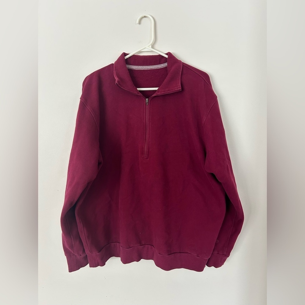 lululemon Men's Steady State Half Zip Pomegranate Size Large